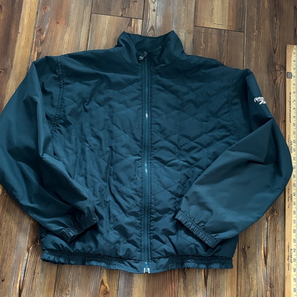 Reebok Vintage Men's Teal Windbreaker Jacket Large